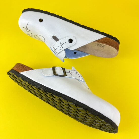 Ортопедични чехли със стелка от естествена кожа /