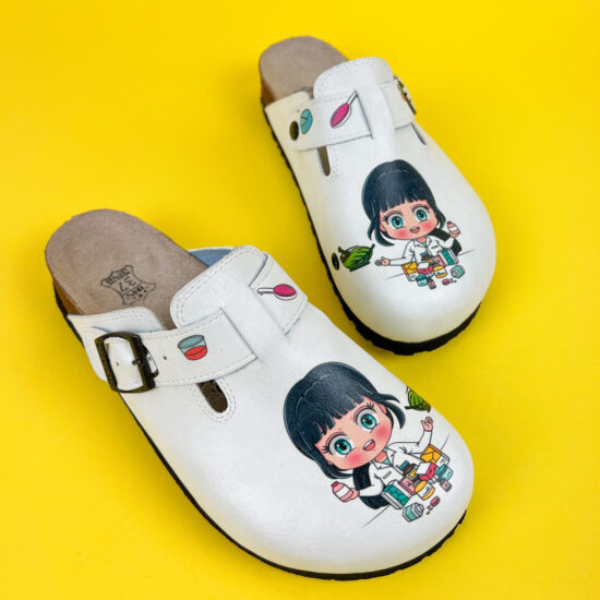 Ортопедични чехли със стелка от естествена кожа /