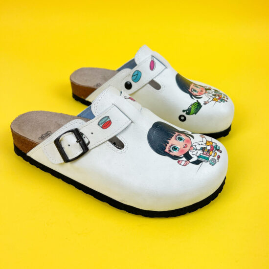 Ортопедични чехли със стелка от естествена кожа /