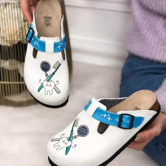 Alternative view of Ортопедични чехли със стелка от естествена кожа