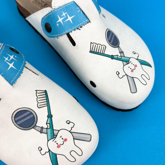 Ортопедични чехли със стелка от естествена кожа /