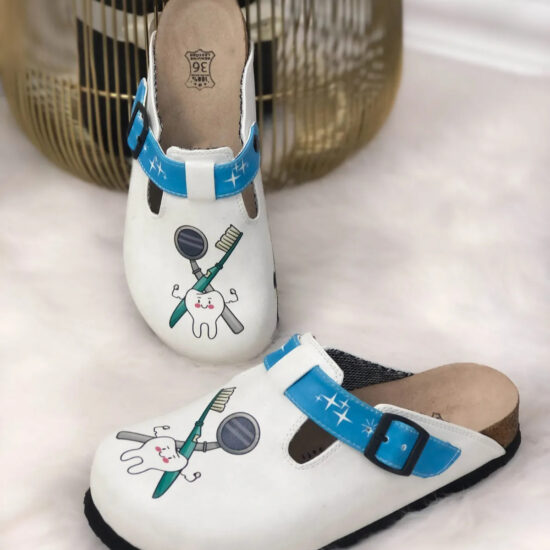 Ортопедични чехли със стелка от естествена кожа /