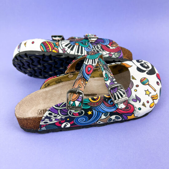 Ортопедични чехли със стелка от естествена кожа /