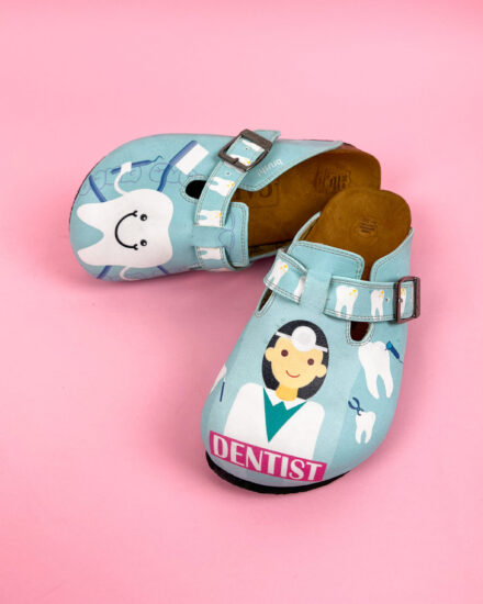 Ортопедични чехли със стелка от естествена кожа Ортопедични чехли Стоматология