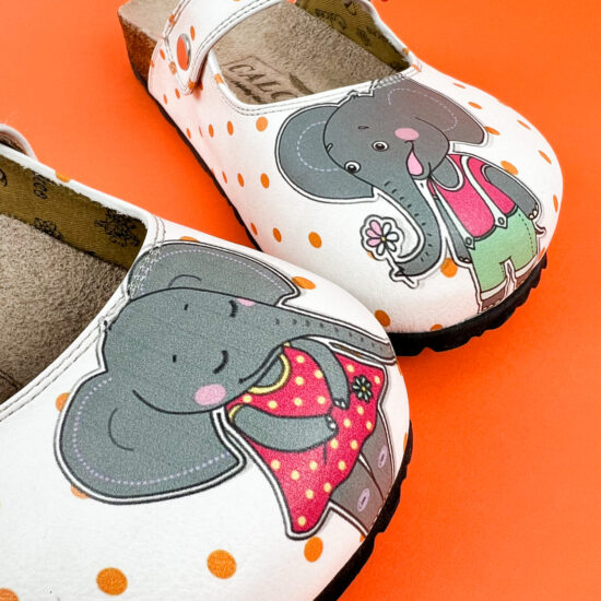 Cute Elephant Ортопедични чехли със стелка от естествена кожа /