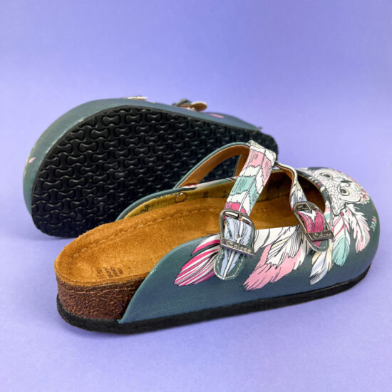 Ортопедични чехли със стелка от естествена кожа /