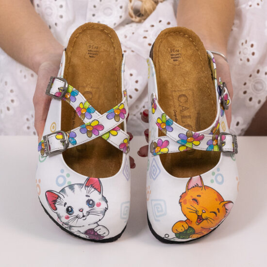 Alternative view of Ортопедични чехли Cute Cats със стелка от естествена кожа 700070