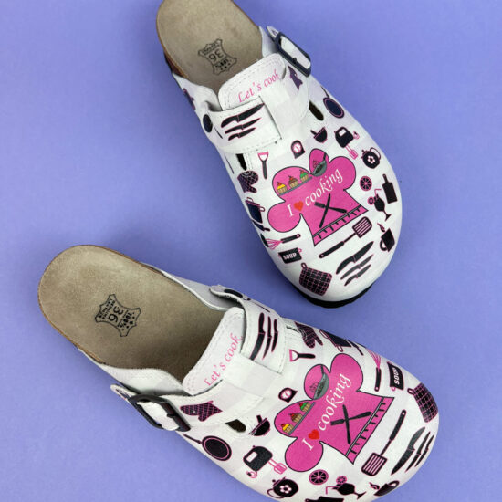 Ортопедични чехли със стелка от естествена кожа /