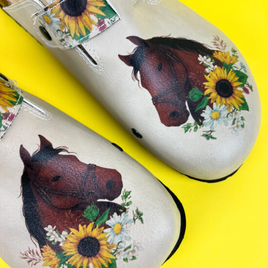 Ортопедични чехли Beautiful Horse със стелка от естествена кожа 700083 /