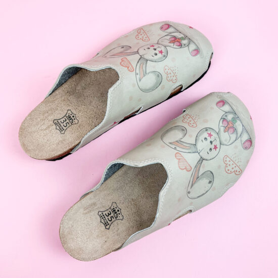 Летни ортопедични чехли със стелка от естествена кожа /