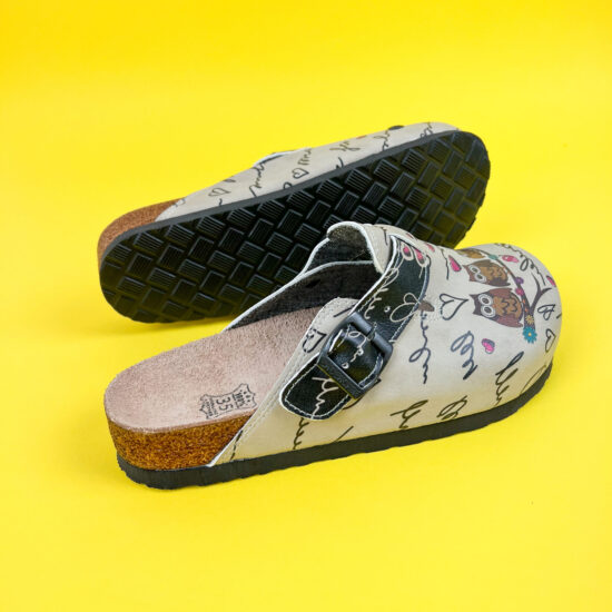 Ортопедични чехли със стелка от естествена кожа /