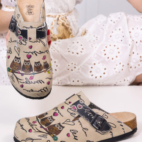 Ортопедични чехли със стелка от естествена кожа /