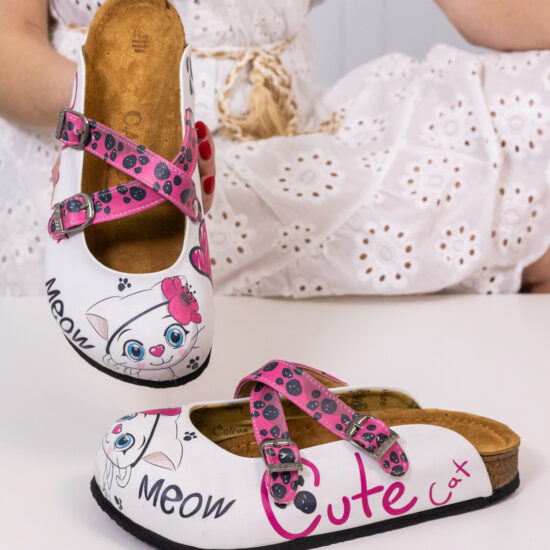 Sweety Cats Ортопедични чехли със стелка от естествена кожа /