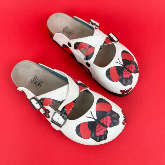 Ортопедични чехли със стелка от естествена кожа /