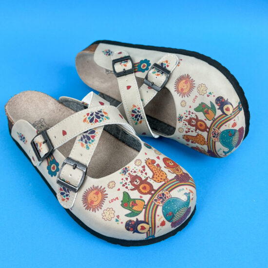 Ортопедични чехли със стелка от естествена кожа /