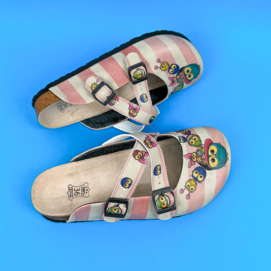 Ортопедични чехли със стелка от естествена кожа /