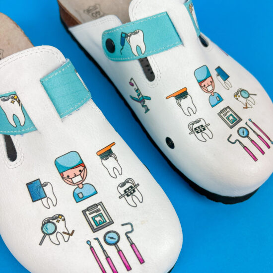 Ортопедични чехли със стелка от естествена кожа /