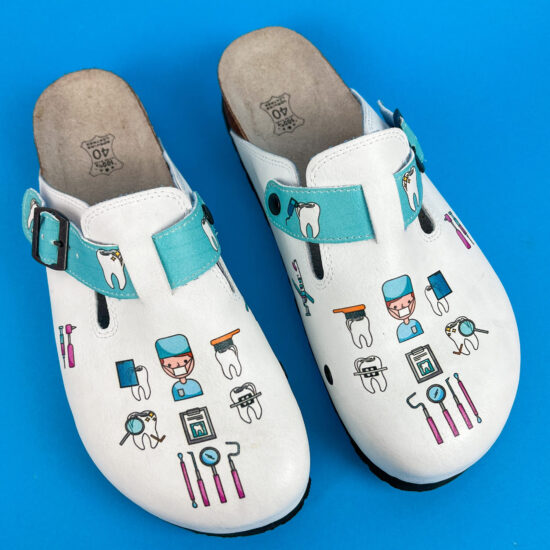 Ортопедични чехли със стелка от естествена кожа /