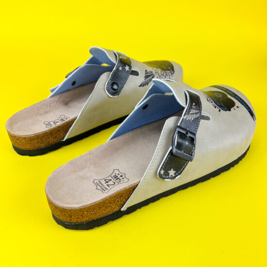 Ортопедични чехли със стелка от естествена кожа /