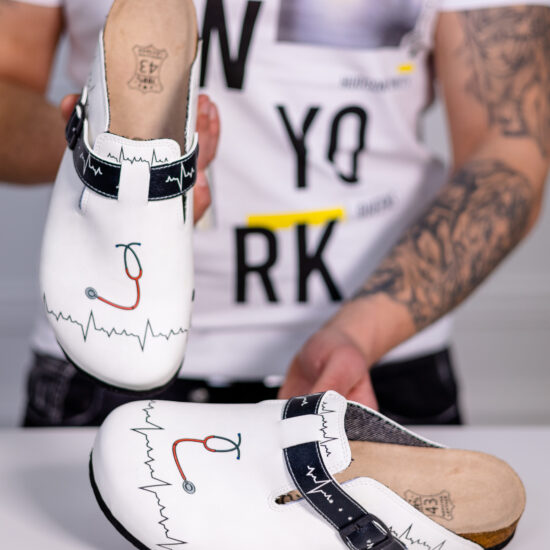 Ортопедични чехли със стелка от естествена кожа /