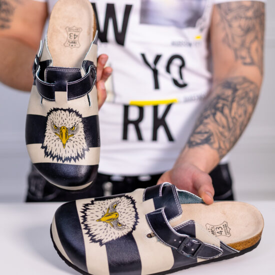 Ортопедични чехли със стелка от естествена кожа /