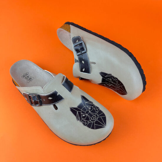 Ортопедични чехли със стелка от естествена кожа /