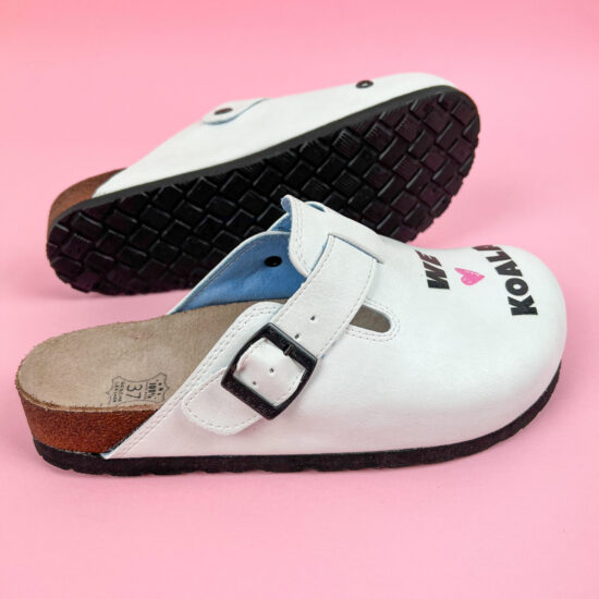 Ортопедични чехли със стелка от естествена кожа /