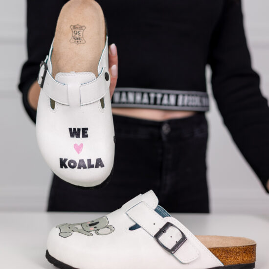 Ортопедични чехли със стелка от естествена кожа /