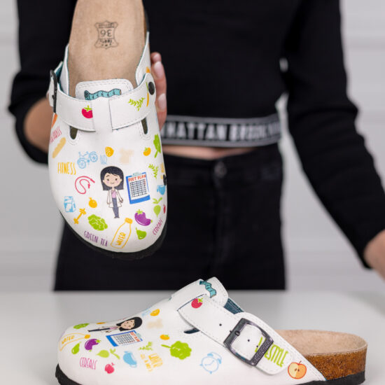 Ортопедични чехли със стелка от естествена кожа /