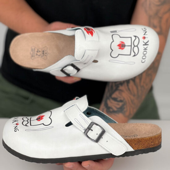 Ортопедични чехли със стелка от естествена кожа /