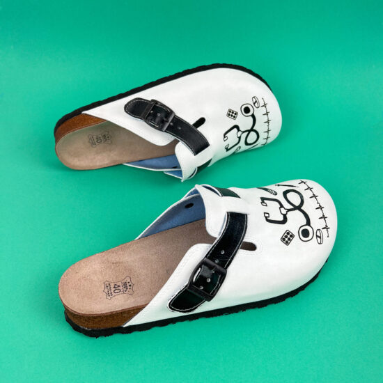 Ортопедични чехли със стелка от естествена кожа /