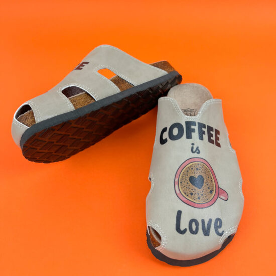 Летни ортопедични чехли със стелка от естествена кожа /