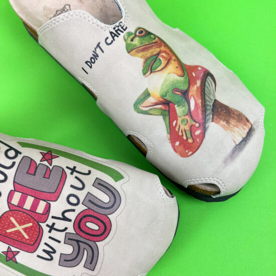 Летни ортопедични чехли със стелка от естествена кожа /