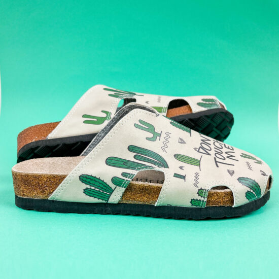 Летни ортопедични чехли със стелка от естествена кожа /