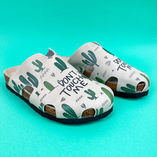 Летни ортопедични чехли със стелка от естествена кожа /