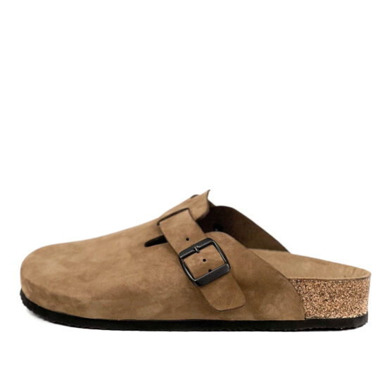 Мъжки ортопедични чехли от естествена кожа кафяви /