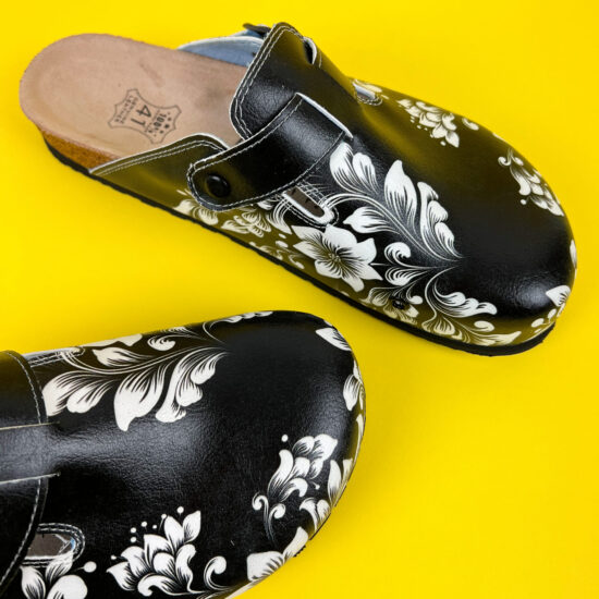 Black Lilies Ортопедични чехли със стелка от естествена кожа /