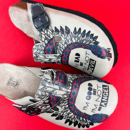 Ортопедични чехли със стелка от естествена кожа /