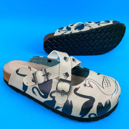 Ортопедични чехли със стелка от естествена кожа /