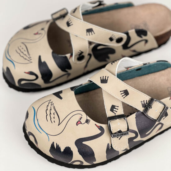 Ортопедични чехли със стелка от естествена кожа /