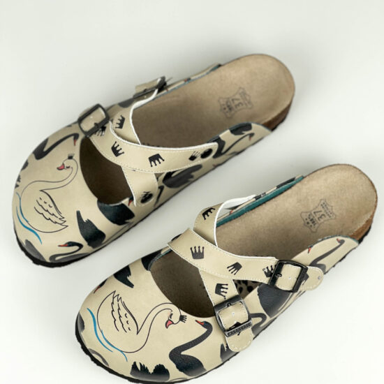 Ортопедични чехли със стелка от естествена кожа /