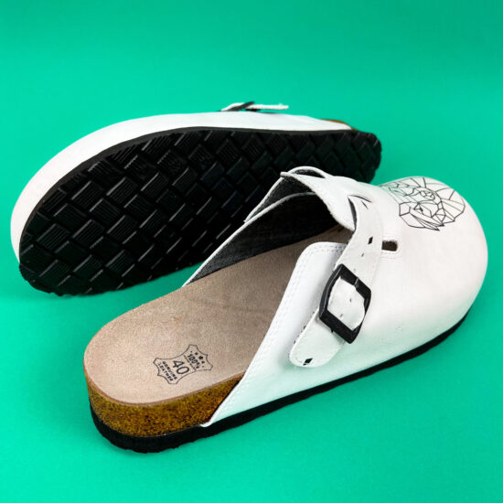 Ортопедични чехли със стелка от естествена кожа /