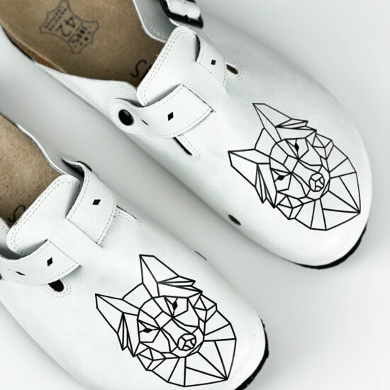 Ортопедични чехли със стелка от естествена кожа /