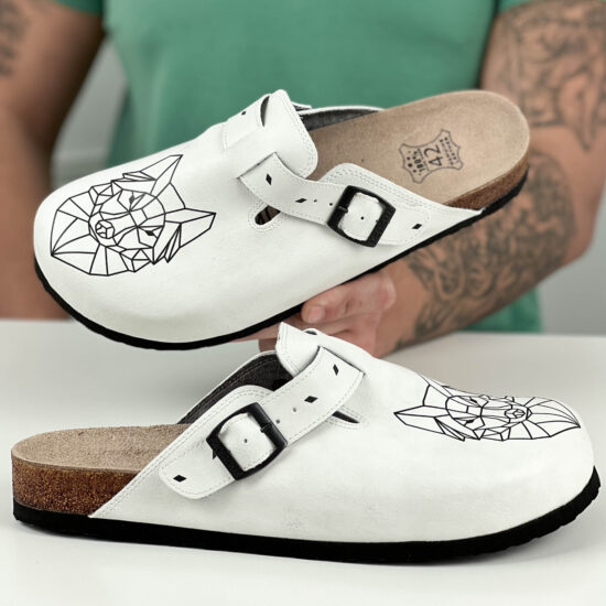 Ортопедични чехли със стелка от естествена кожа /