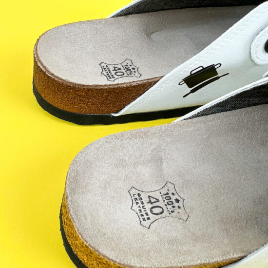 Ортопедични чехли със стелка от естествена кожа /