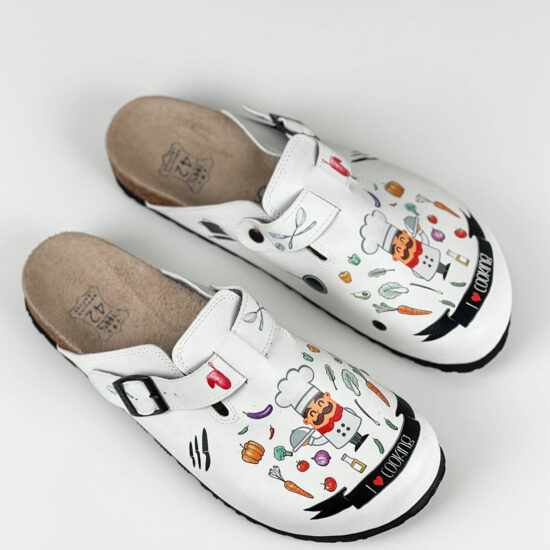 Ортопедични чехли със стелка от естествена кожа /