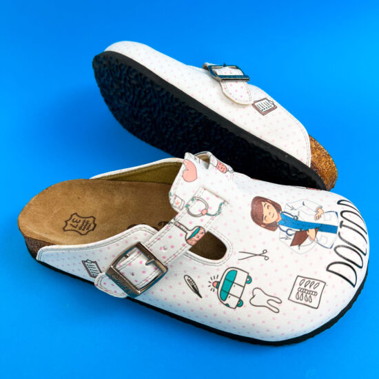 Ортопедични чехли със стелка от естествена кожа /