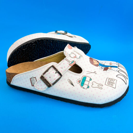 Ортопедични чехли със стелка от естествена кожа /