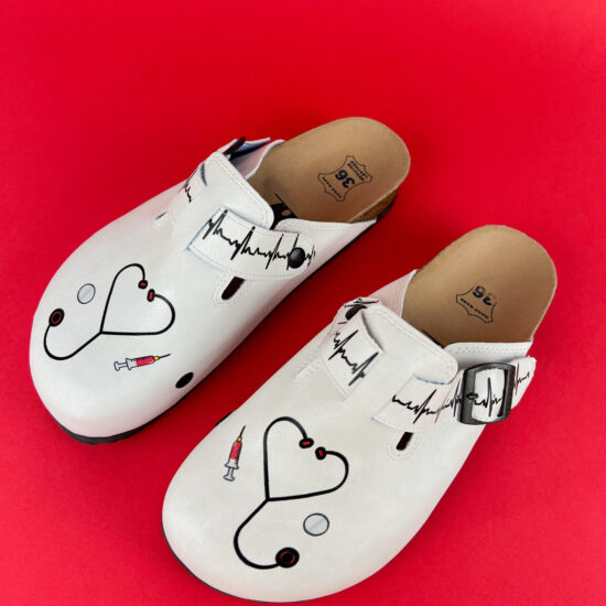 Alternative view of Ортопедично сабо със стелка от естествена кожа за медицински сестри