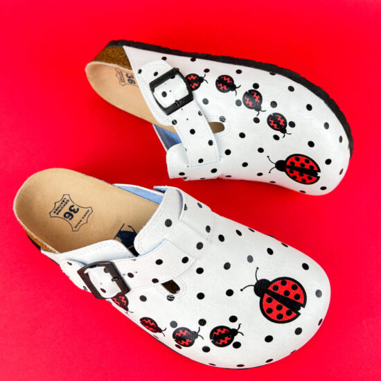 Alternative view of Ортопедично сабо със стелка от естествена кожа и цветен принт